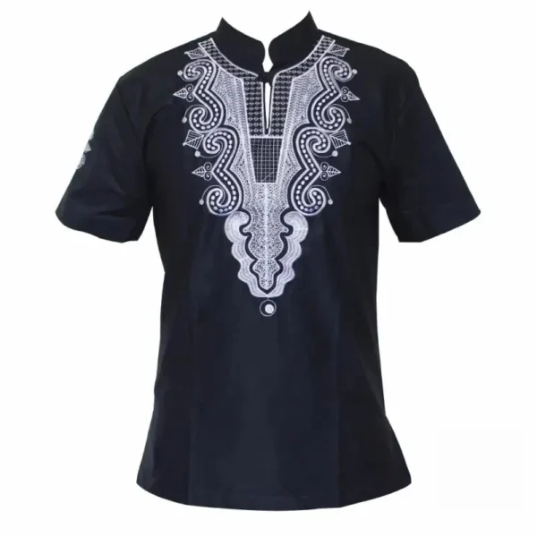T-shirt Dashiki avec motifs africains vibrants