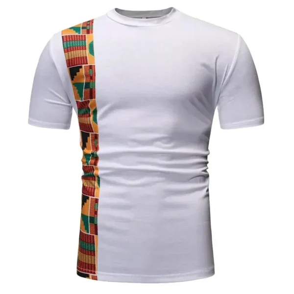 T Shirt Africain avec motif Kenté coloré
