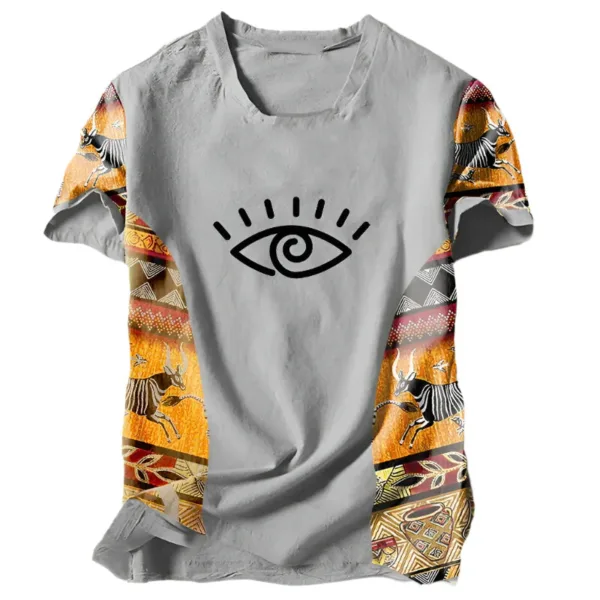 T-shirt en coton aux couleurs du soleil africain