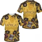 T-shirt africain avec graphique contemporain