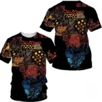T-shirt africain aux motifs colorés tendance