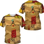 T-shirt swag avec imprimé africain audacieux