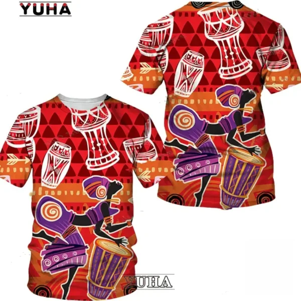 T-shirt africain Swag en coton coloré - vue 4