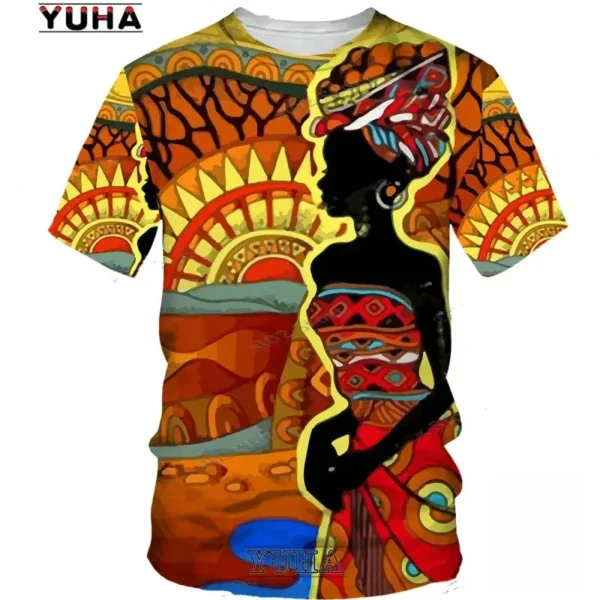 T-shirt africain Swag en coton coloré - vue 5