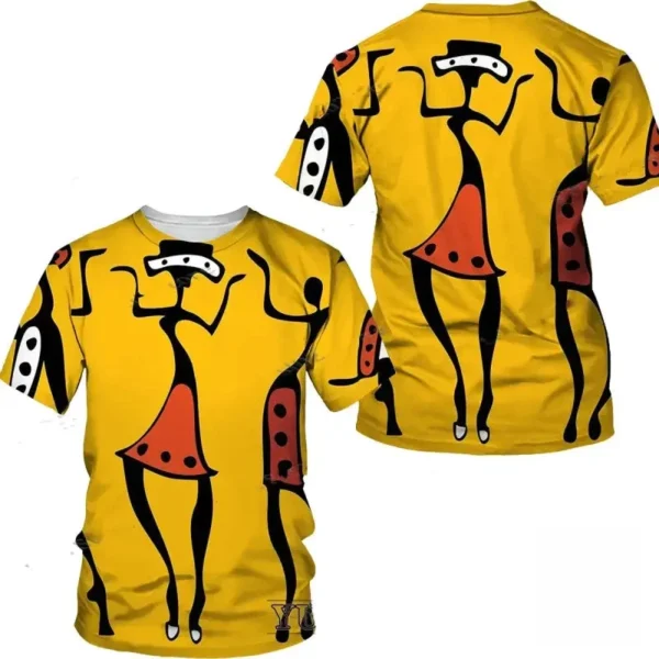 T-shirt africain avec imprimé moderne