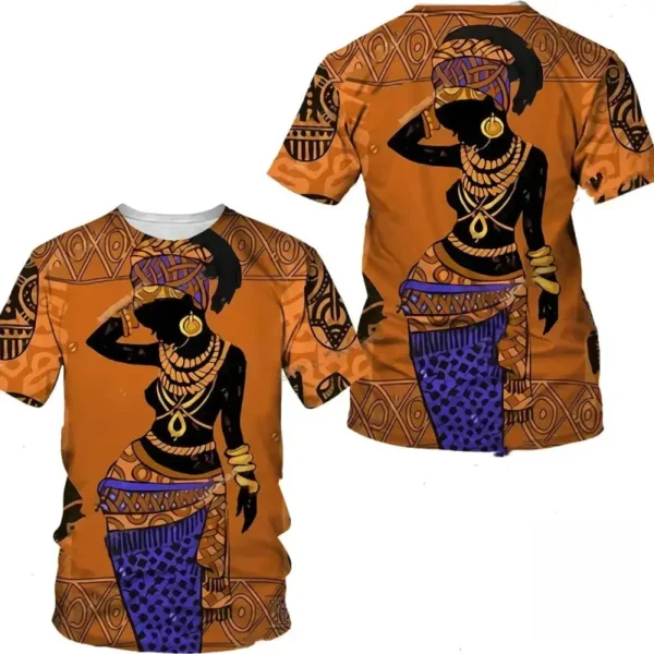 T-shirt en coton africain aux couleurs vives