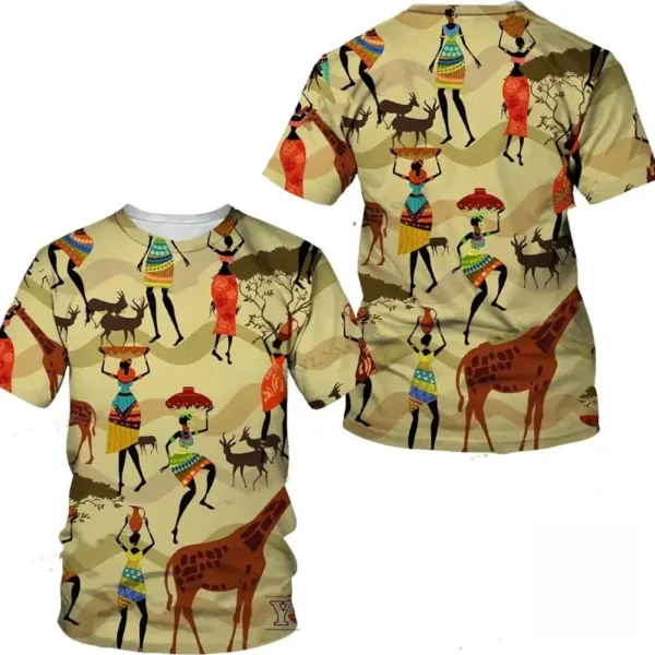 T-shirt artisanal africain au style swag