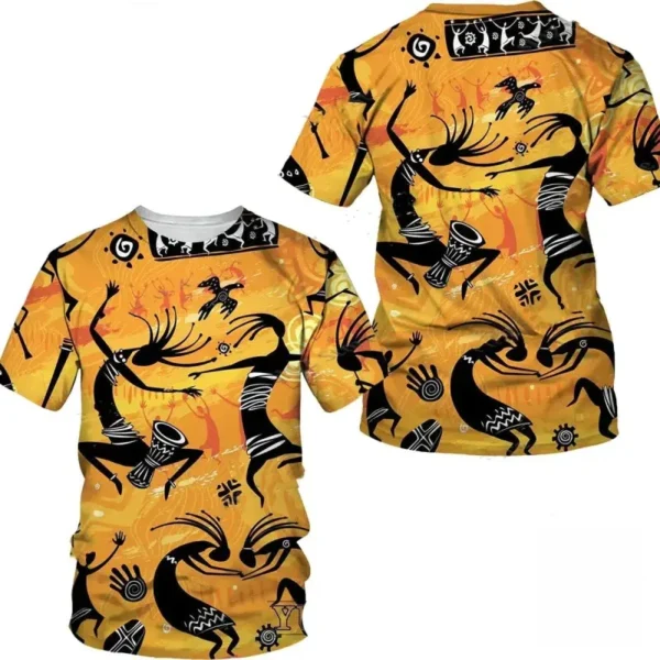 T-shirt africain avec motifs culturels distinctifs
