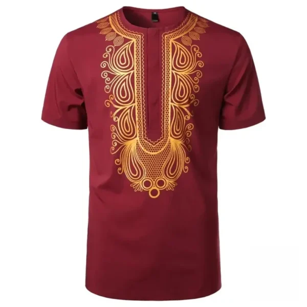 t-shirt-boubou-africain-1 T-shirt Boubou africain en coton coloré