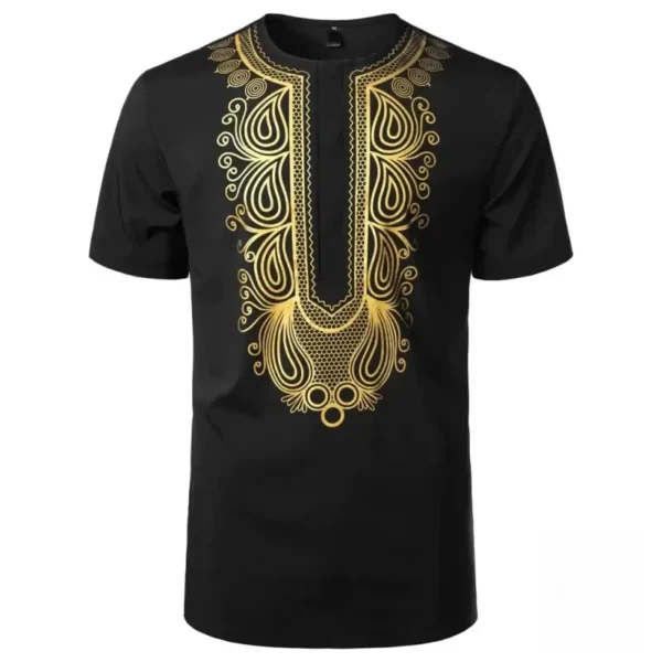 Vêtement africain : t-shirt aux motifs vibrants