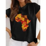 T-shirt original femme, carte Afrique
