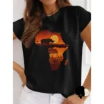 T-shirt africain, style unique pour femmes