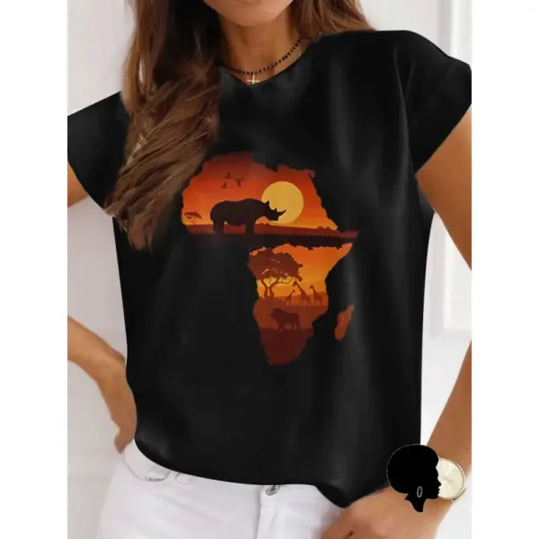 T-shirt africain, style unique pour femmes
