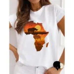 T-shirt pour femmes avec motif Afrique