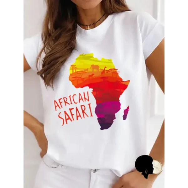 T-shirt carte géographique Afrique
