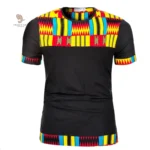 T Shirt Col Ouvert Africain Homme