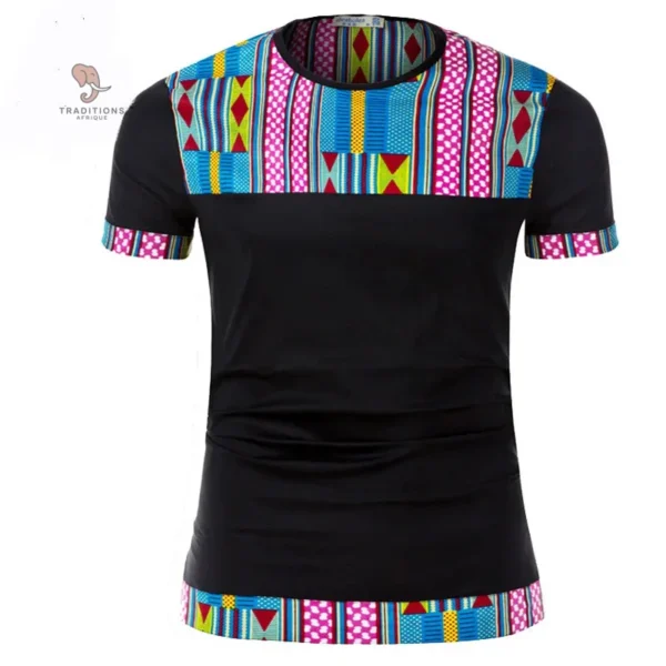 T Shirt Africain pour homme, style traditionnel