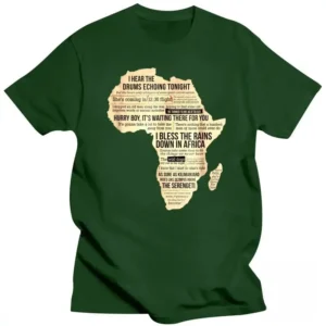 Design graphique du continent africain sur T-Shirt