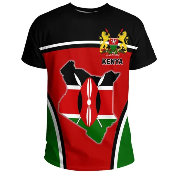 Drapeau kényan sur T-Shirt