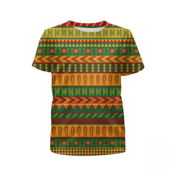 T-shirt ethnique africain coloré et stylé - vue 2