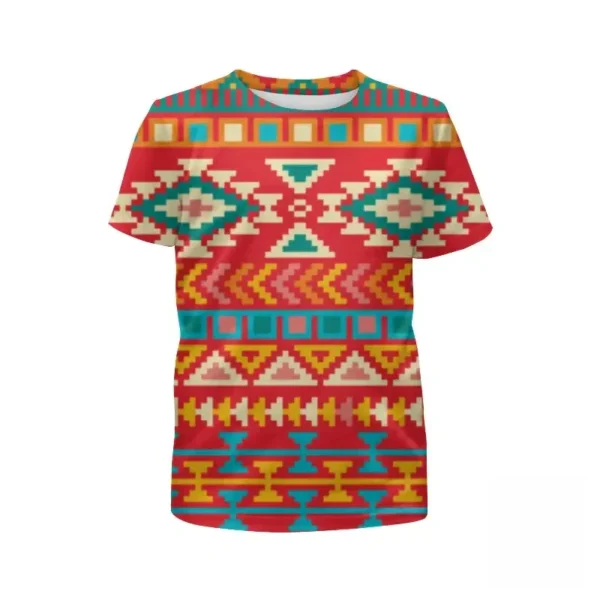 T-shirt ethnique africain coloré et stylé - vue 3