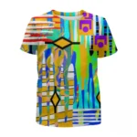 T-shirt africain en coton confortable avec imprimé original