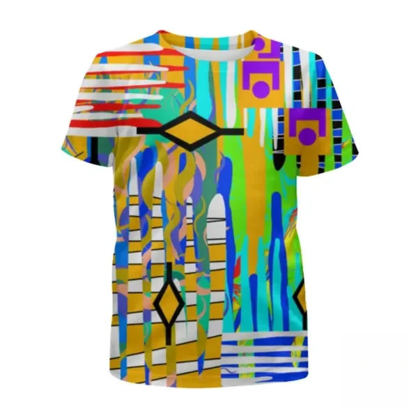 T-shirt africain en coton confortable avec imprimé original