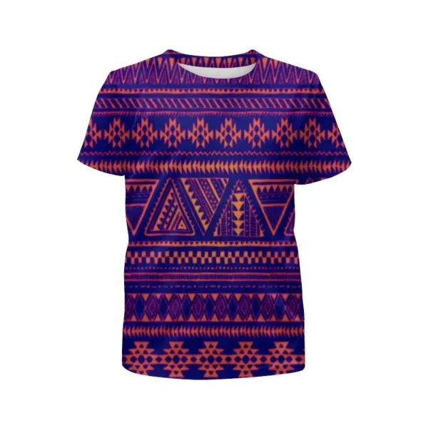 T-shirt africain avec motifs géométriques uniques