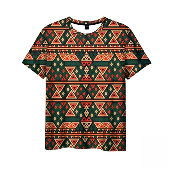 T-shirt ethnique coloré pour un style décontracté