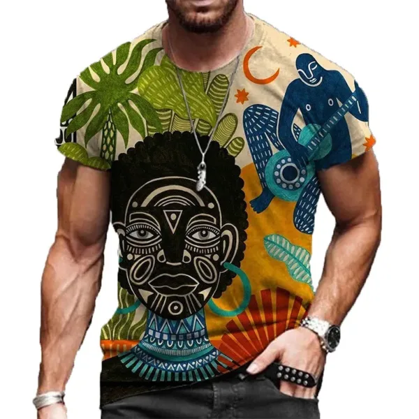 t-shirt-fashion-motif-africain-homme-1 T Shirt Africain Motif pour Homme
