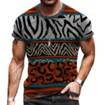 T Shirt à l'Imprimé Vibrant d'Afrique
