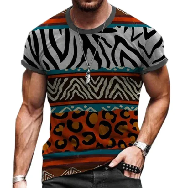 T Shirt à l'Imprimé Vibrant d'Afrique
