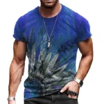 T Shirt au Motif Africain Moderne pour Homme