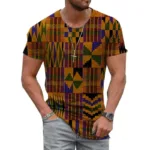 T Shirt à l'Imprimé Inspiré de l'Afrique