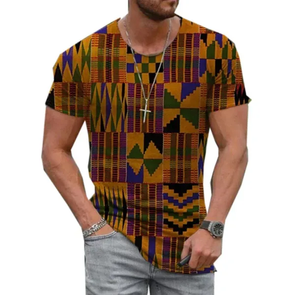 T Shirt à l'Imprimé Inspiré de l'Afrique