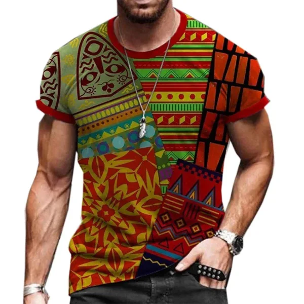T Shirt avec Style Africain pour Hommes
