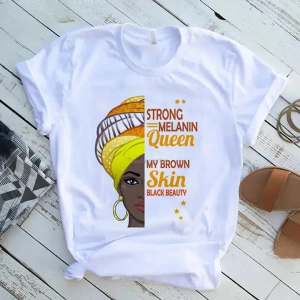 Tee-shirt afro-chic pour femme