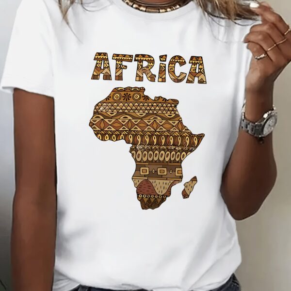 Tee-shirt africain pour femme en couleur noire