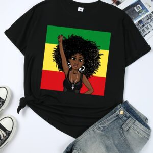 T-shirt femme noire africaine