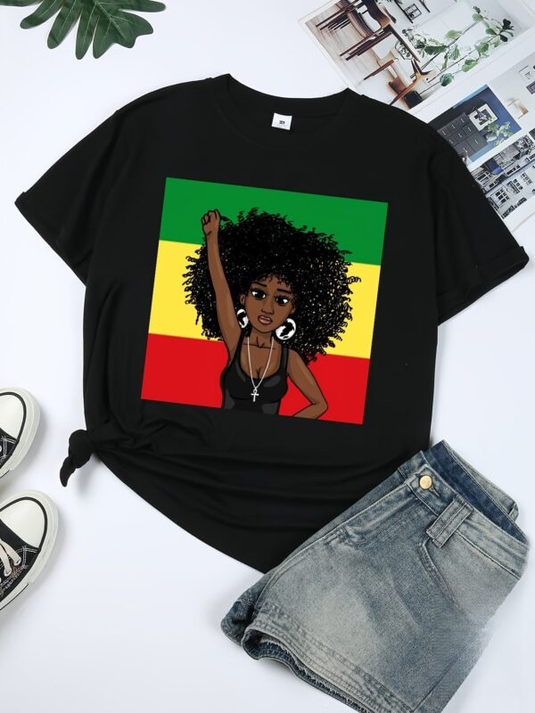 t-shirt-femme-noire-africaine-1 T-shirt femme noire africaine
