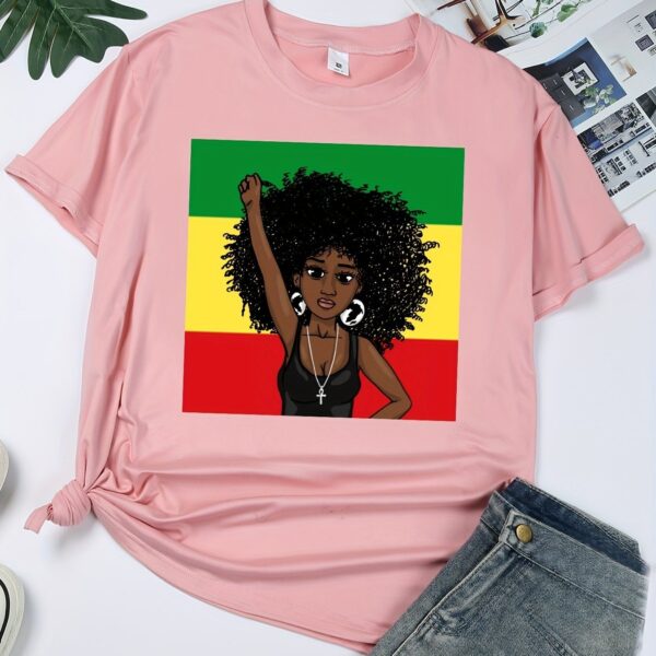 T-shirt femme noire africaine - vue 2