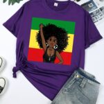 T-shirt femme noire africaine - vue 3