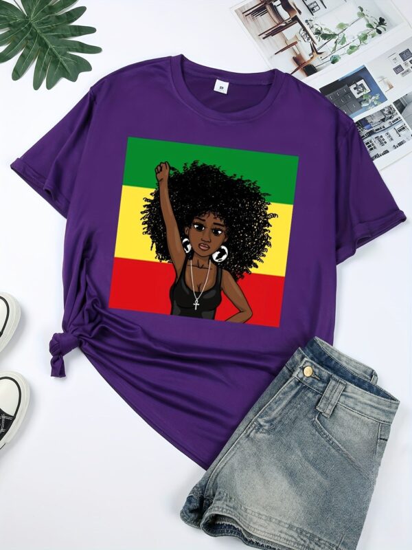 T-shirt femme avec motifs africains