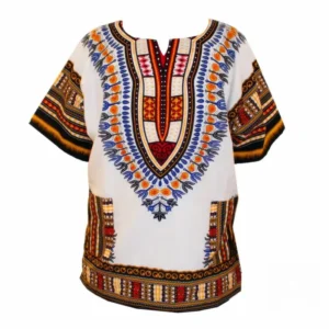 T Shirt Homme en Tissu Wax Africain
