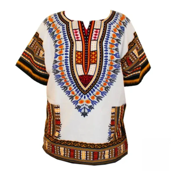 T Shirt Homme en Tissu Wax Africain - vue 6