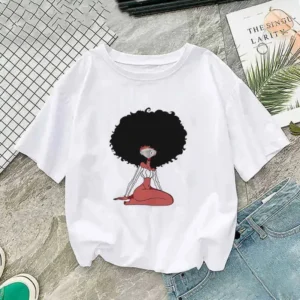 T shirt femme aux motifs africains colorés
