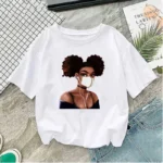 T shirt féminin avec design inspiré d'Afrique