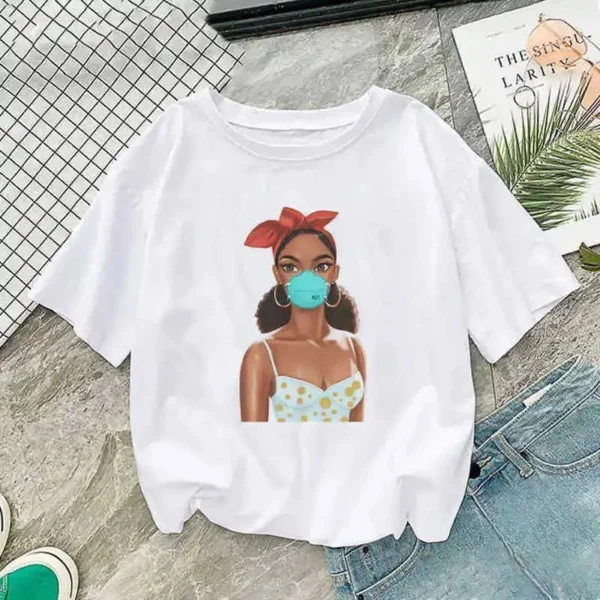 T shirt femme, motifs ethniques africains