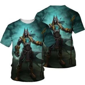 T-Shirt africain Anubis, design artistique vibrant