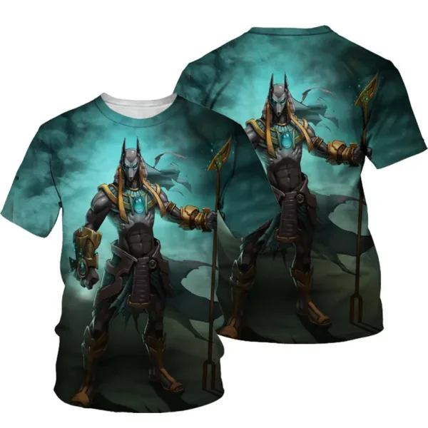 T-Shirt africain Anubis, design artistique vibrant